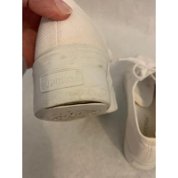 SuperGA Super Platform Canvas Sneakers White Women's Size 7 - Picture 10 of 10